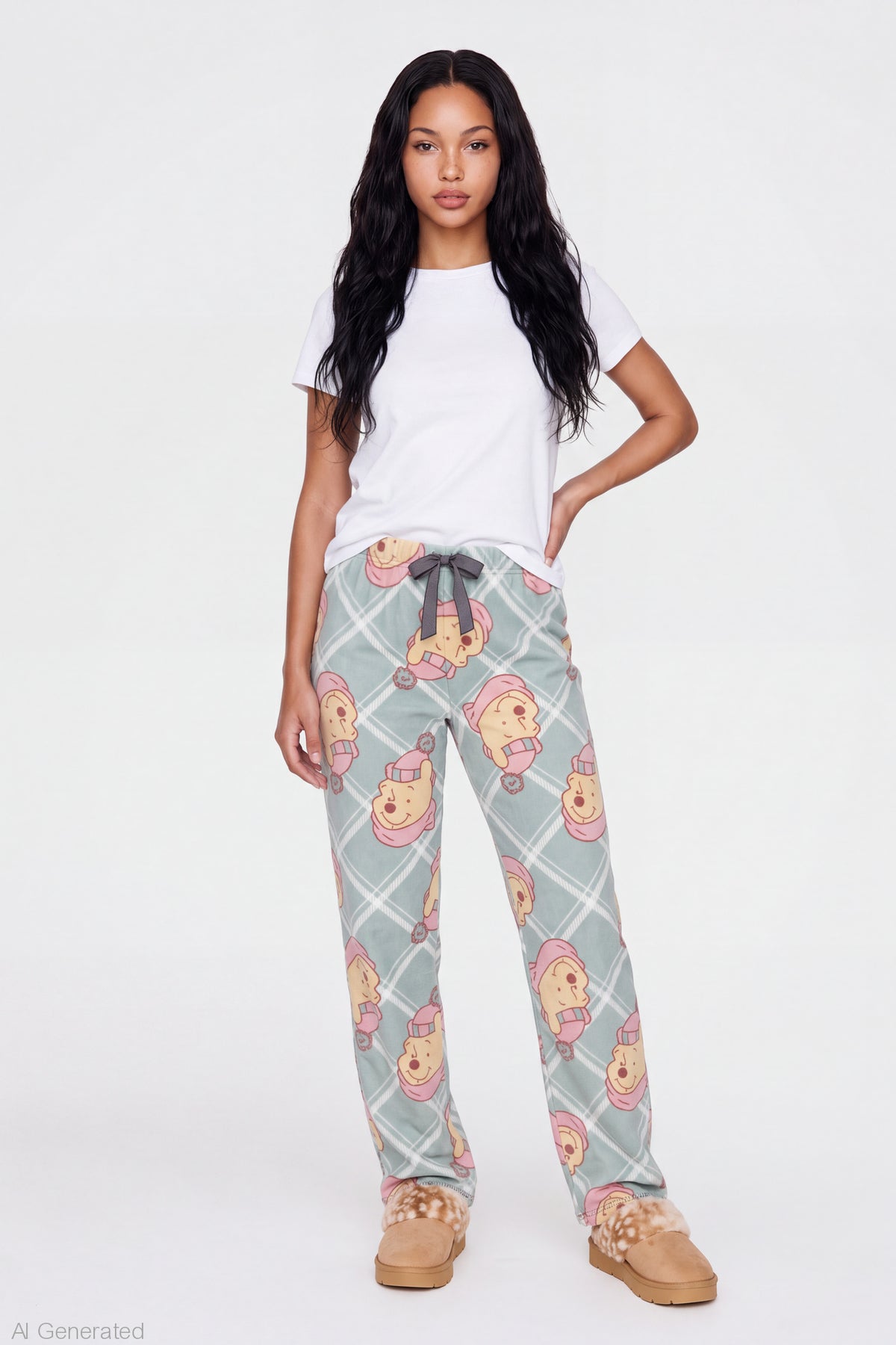 Winnie the Pooh Plush Pajama Pant - Green