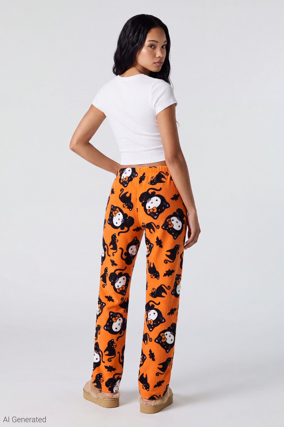 Alt View 3. Hello Kitty® Halloween Pajama Pant - Orange