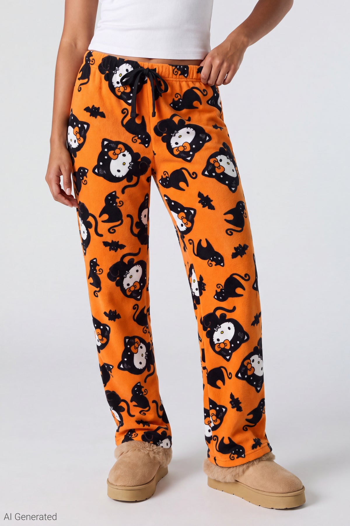 Alt View 2. Hello Kitty® Halloween Pajama Pant - Orange
