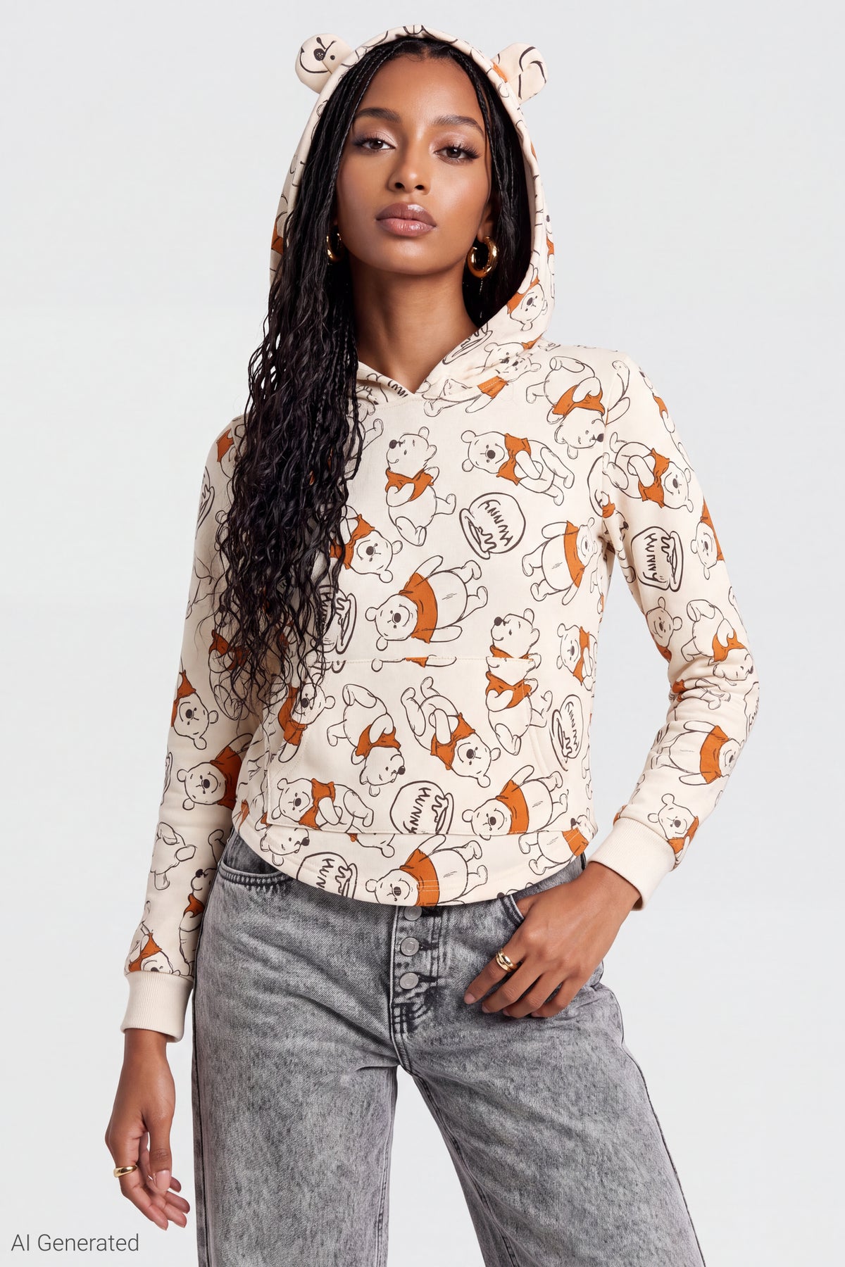 Winnie the Pooh 3D Hoodie - Natural