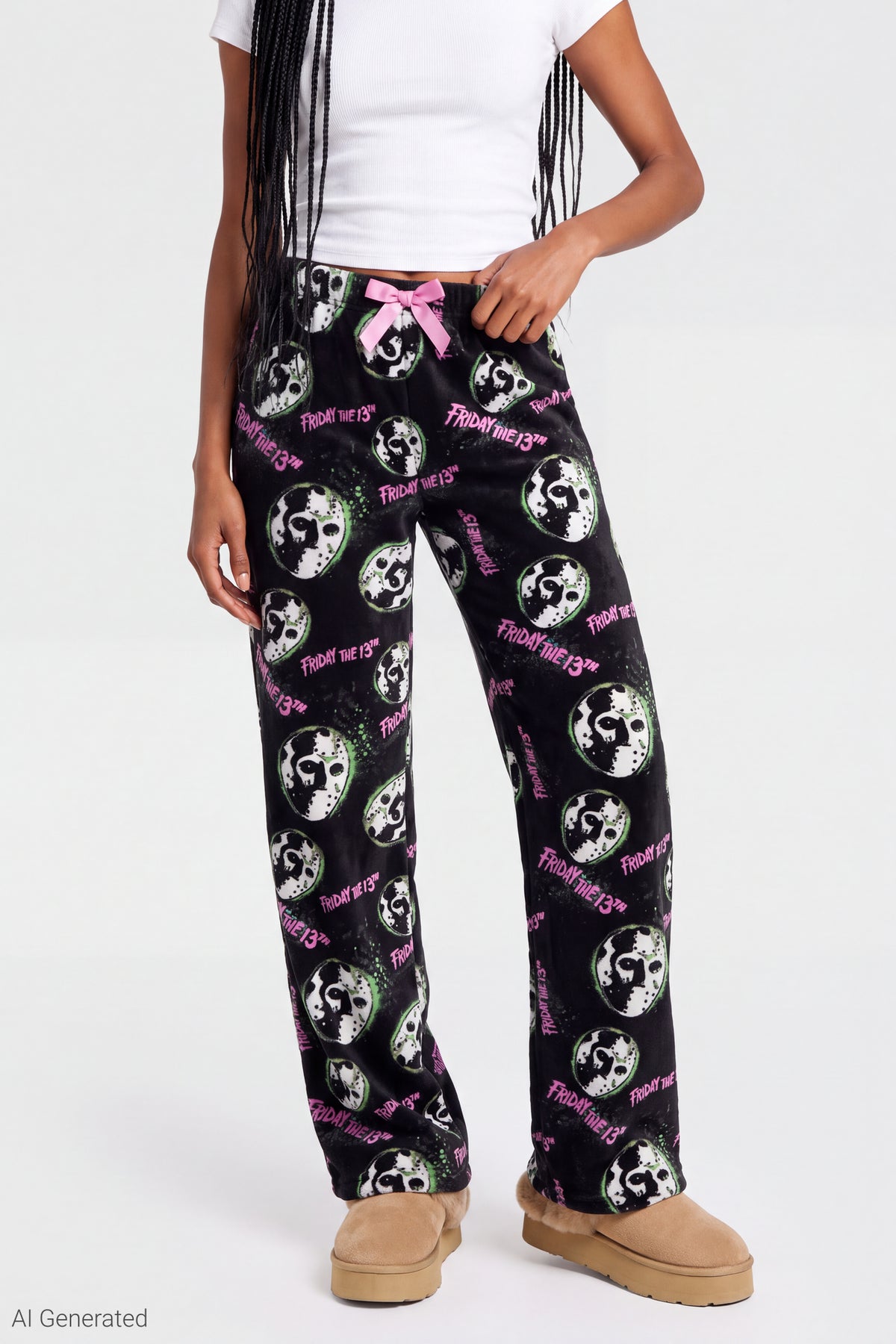 Alt View 2. Friday the 13th Plush Pajama Pant - Black