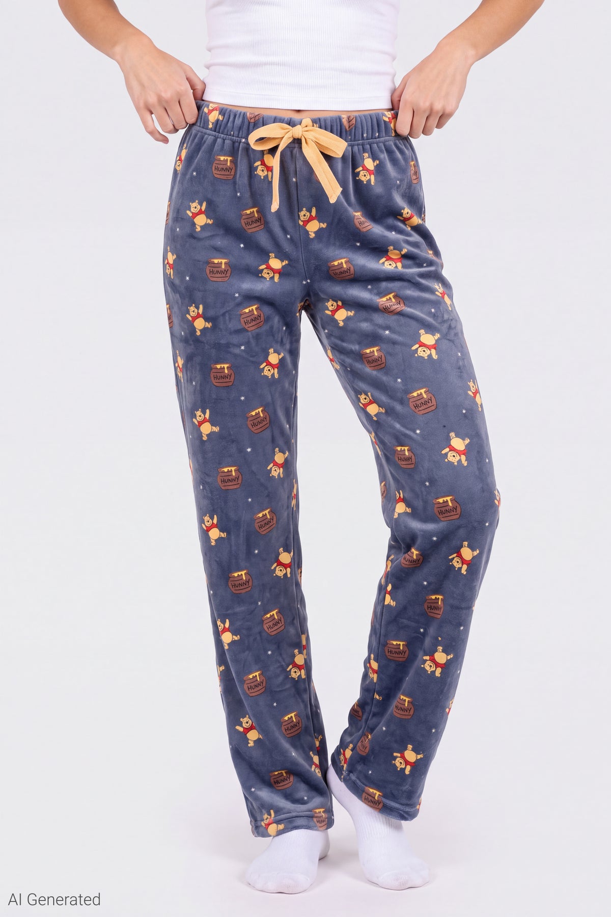 Alt View 3. Winnie the Pooh Plush Pajama Pant - Blue