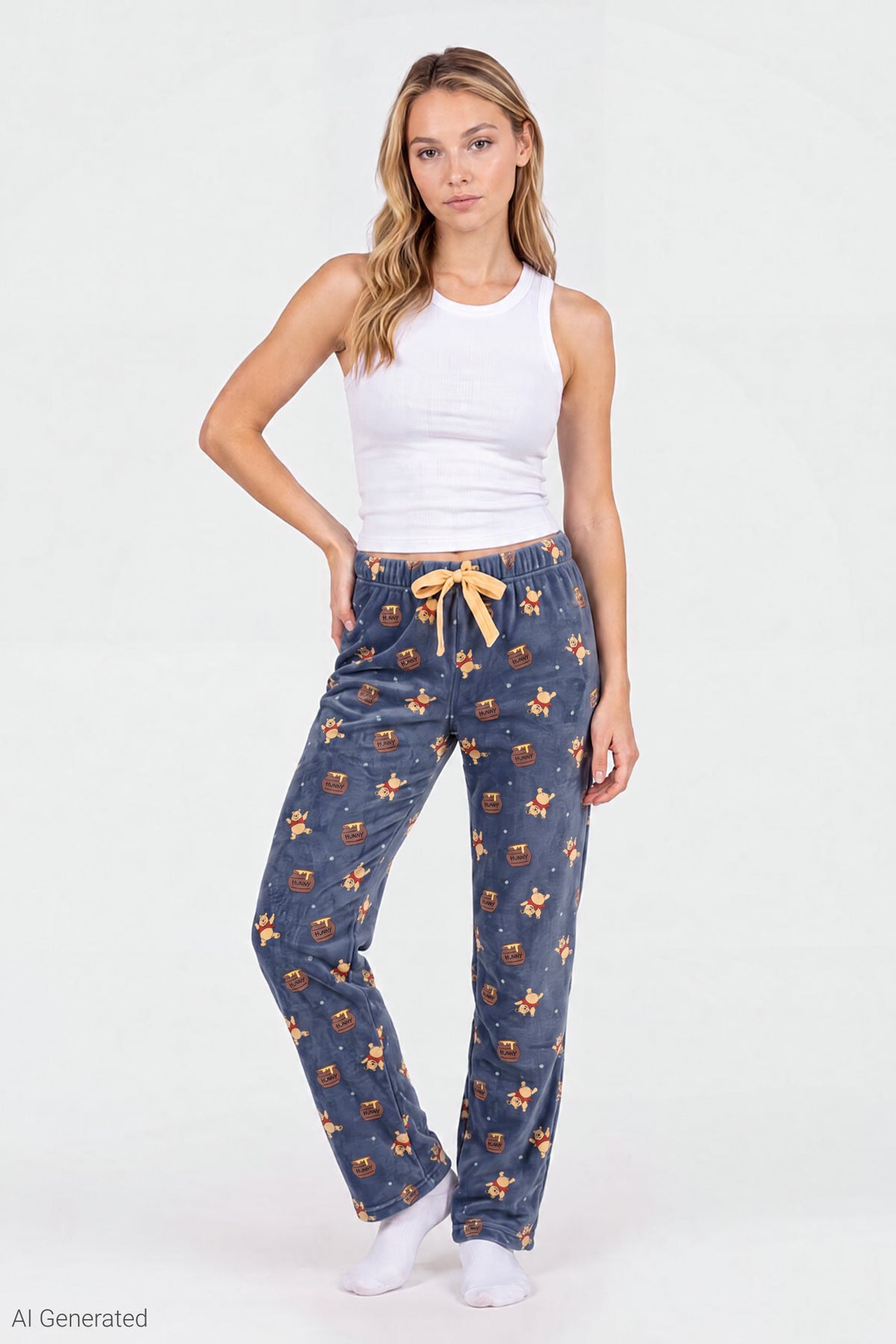 Winnie the Pooh Plush Pajama Pant - Blue
