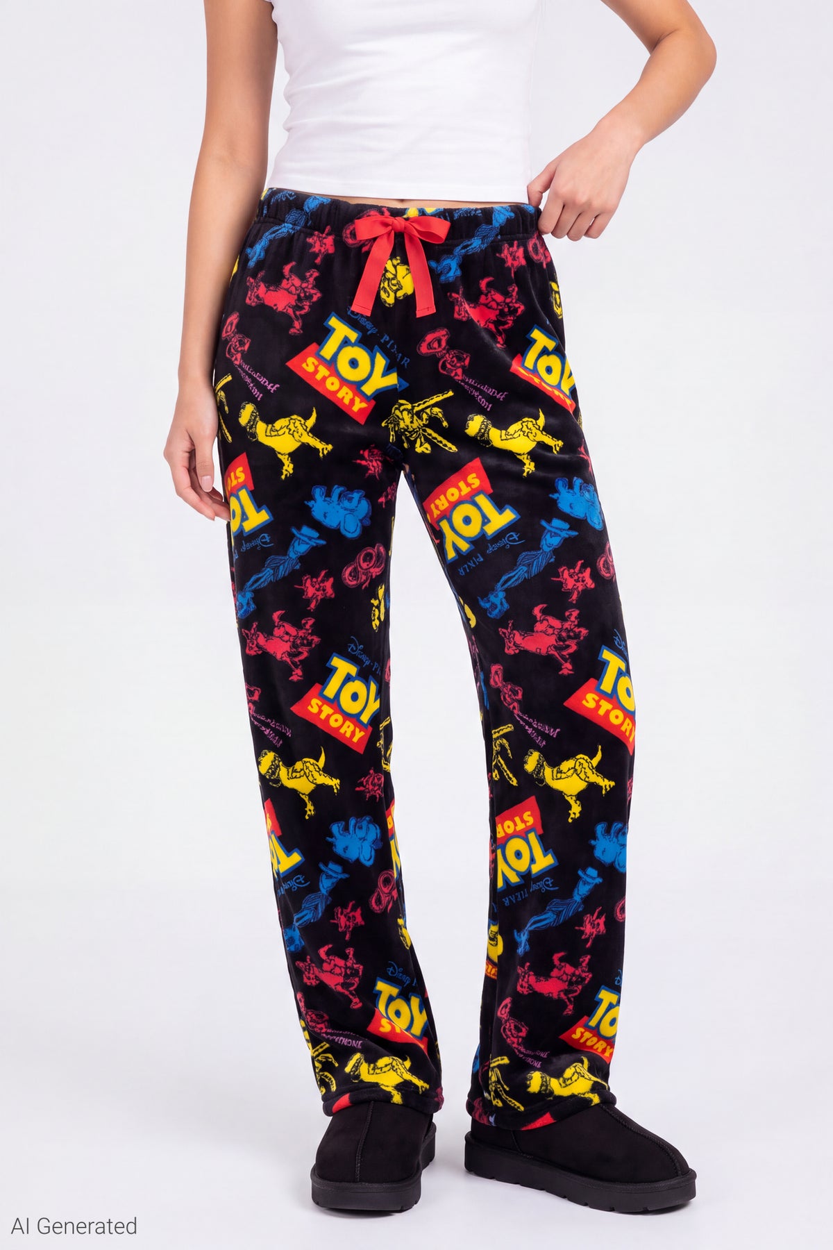 Alt View 3. Toy Story Plush Pajama Pant - Black