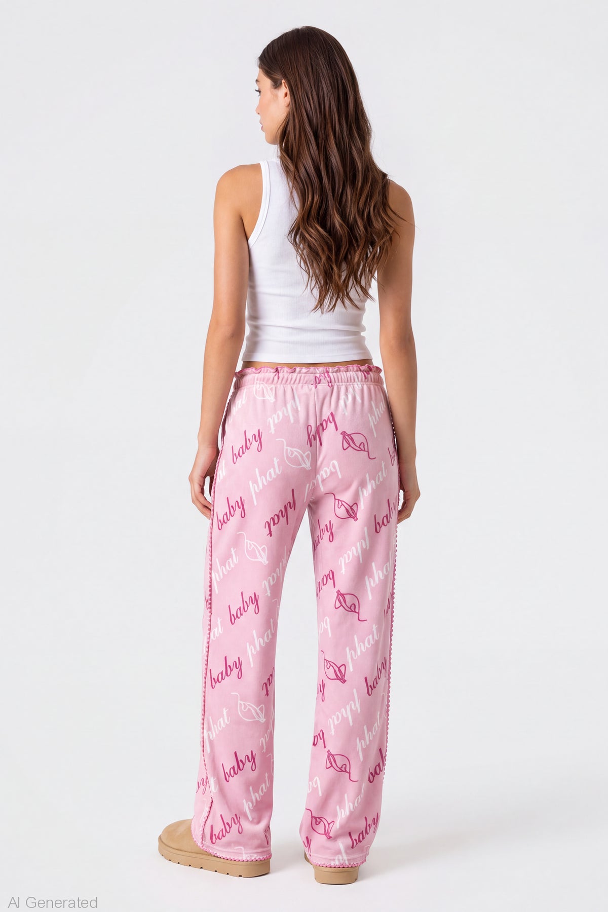Alt View 2. Baby Phat Plush Pajama Pant - Light Pink