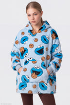 Cookie Monster Plush Blanket Hoodie