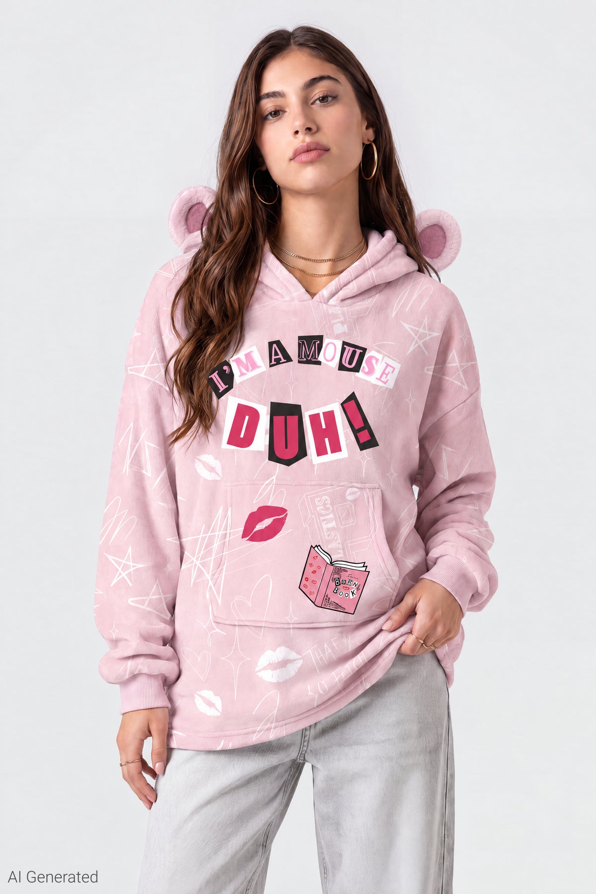 Mean Girls 3D Hoodie - Pink