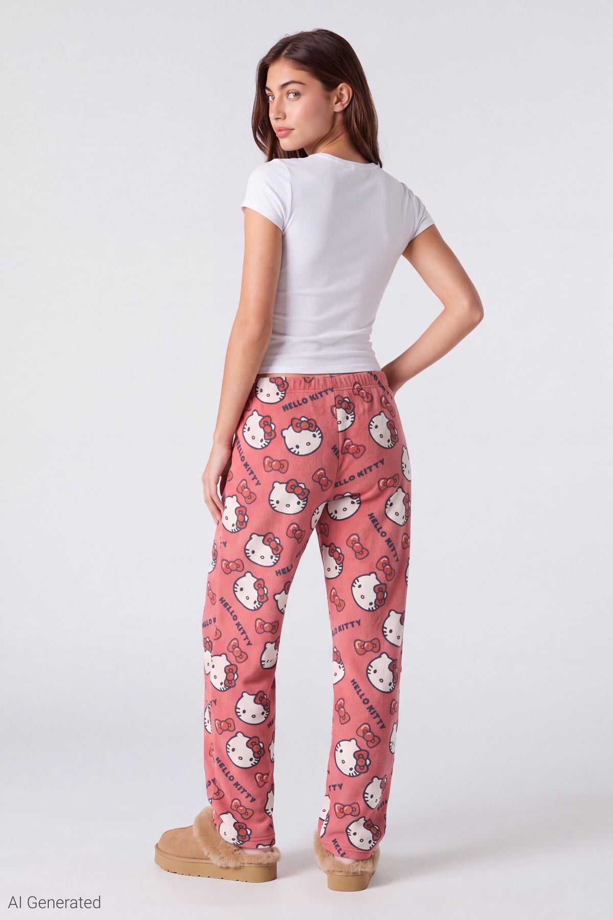 Alt View 2. Hello Kitty Plush Pajama Pant - Red