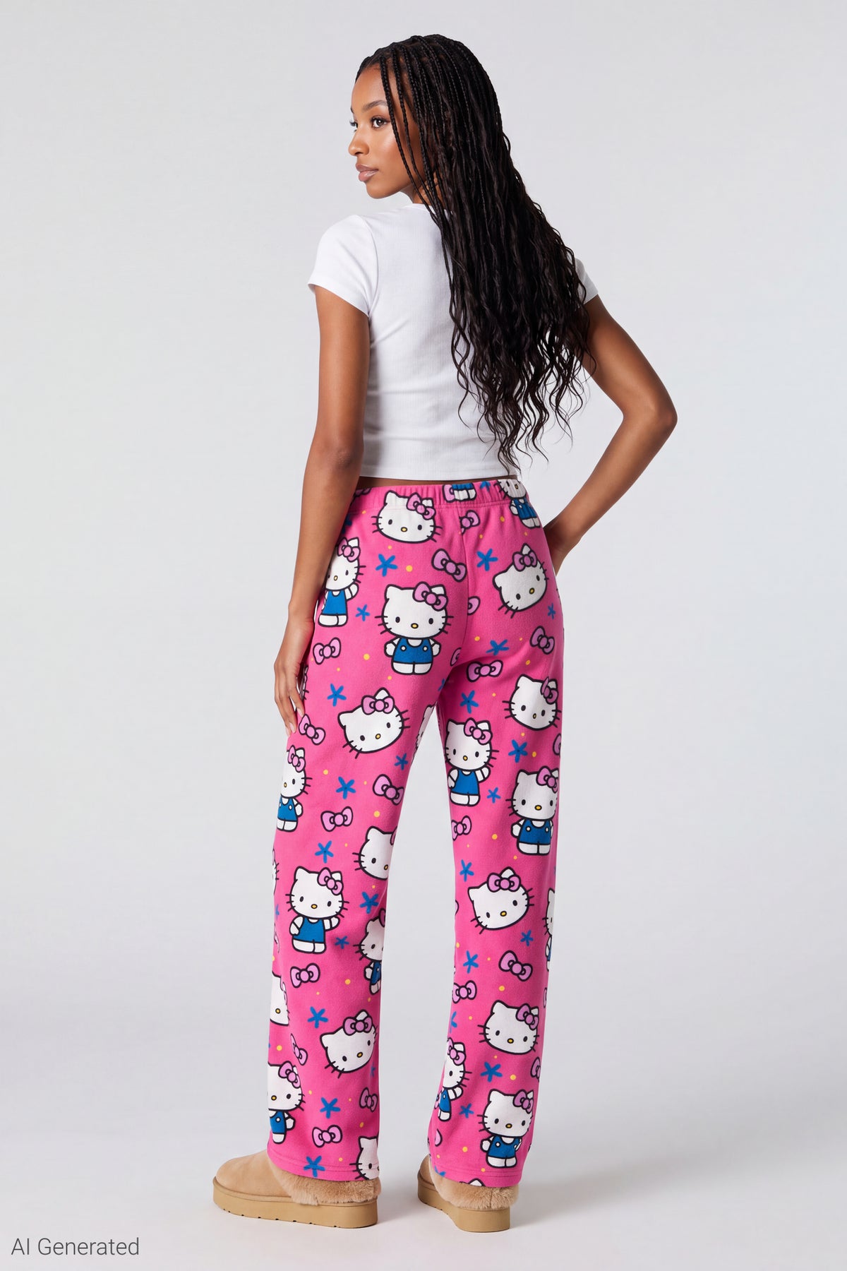 Alt View 2. Hello Kitty Plush Pajama Pant - Pink