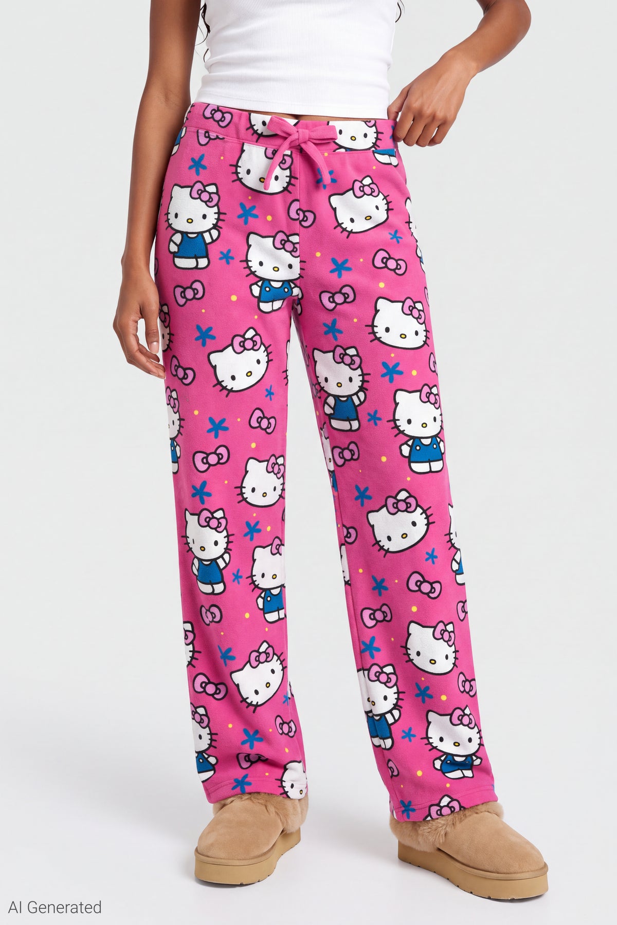 Alt View 3. Hello Kitty Plush Pajama Pant - Pink