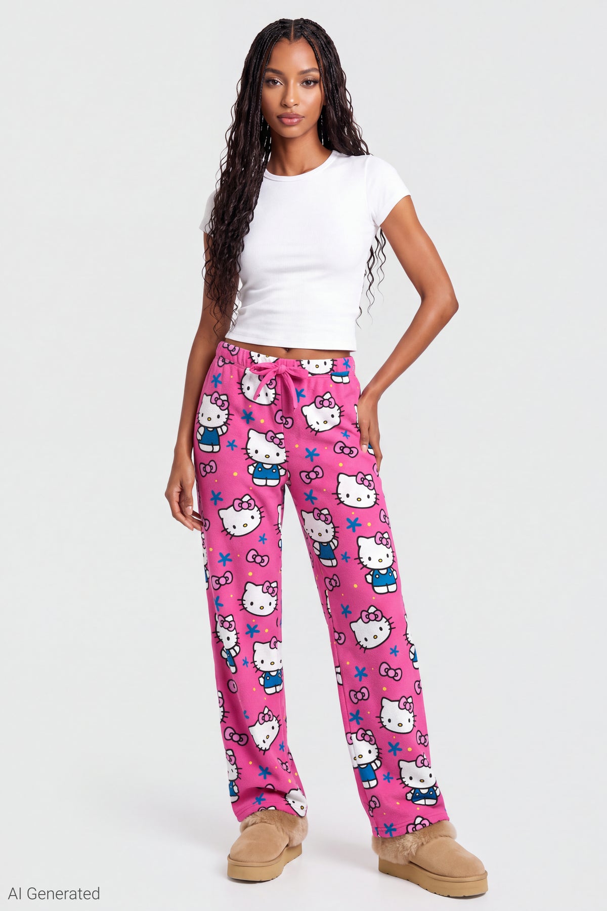 Hello Kitty Plush Pajama Pant - Pink