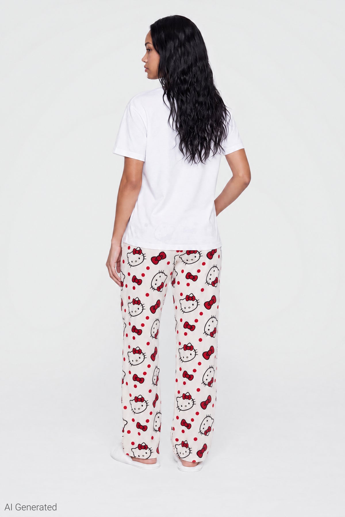 Alt View 2. Hello Kitty Plush Pajama Pant - White