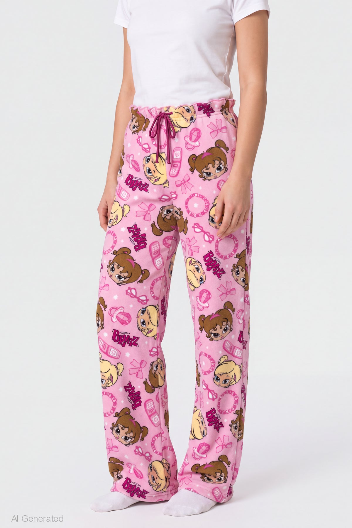 Alt View 3. Bratz Plush Pajama Pant - Pink