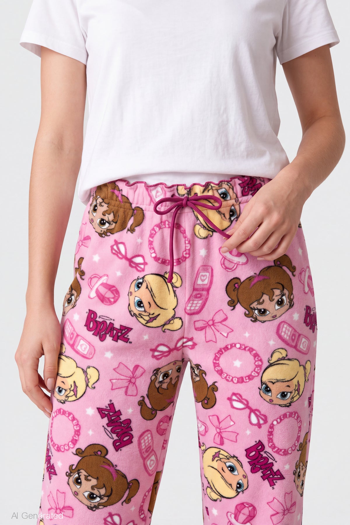 Alt View 4. Bratz Plush Pajama Pant - Pink