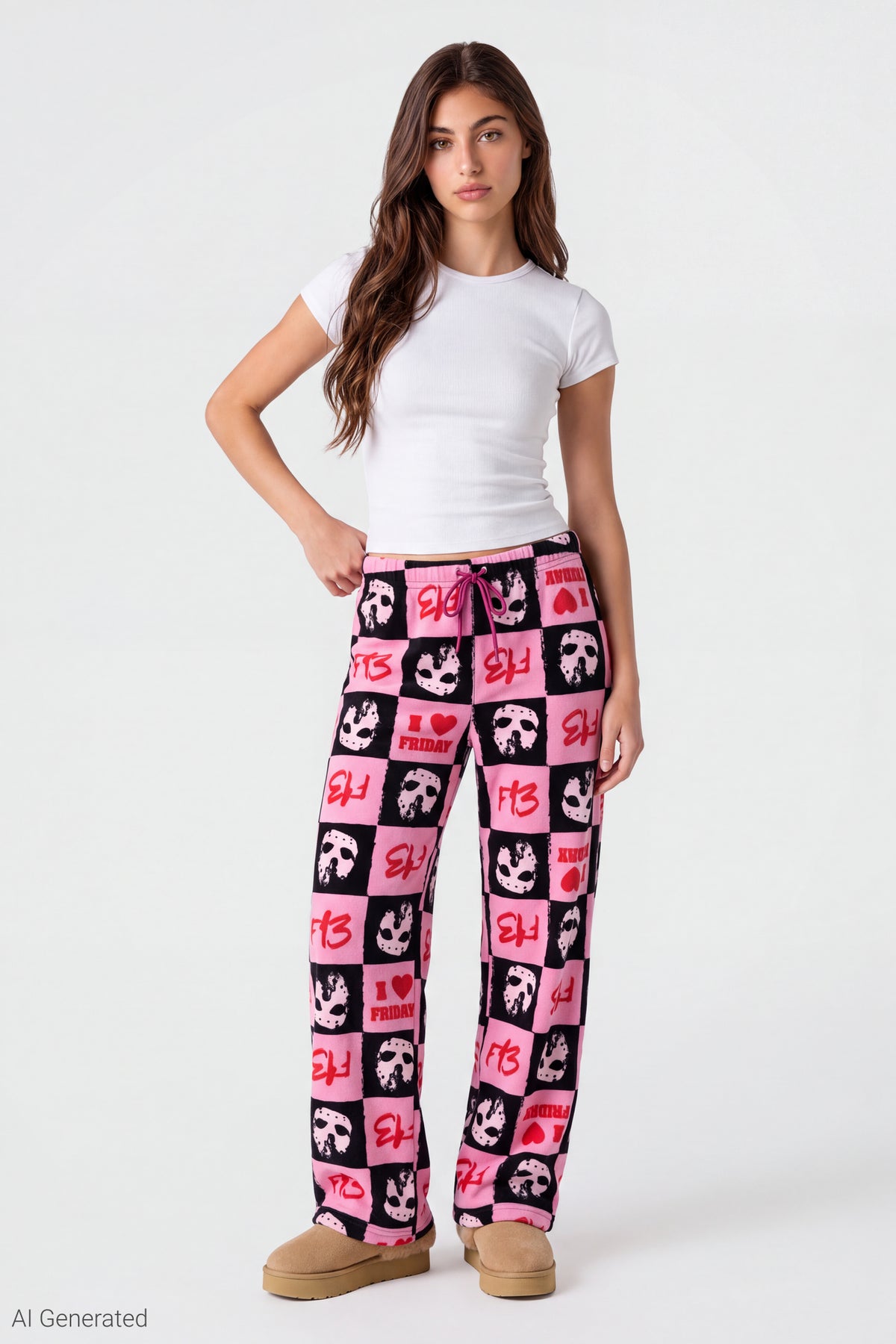Friday the 13th Plush Pajama Pant - Pink
