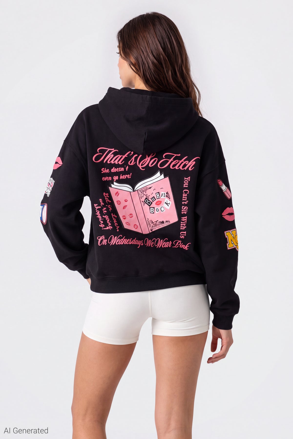Alt View 2. Mean Girls Fleece Hoodie - Black