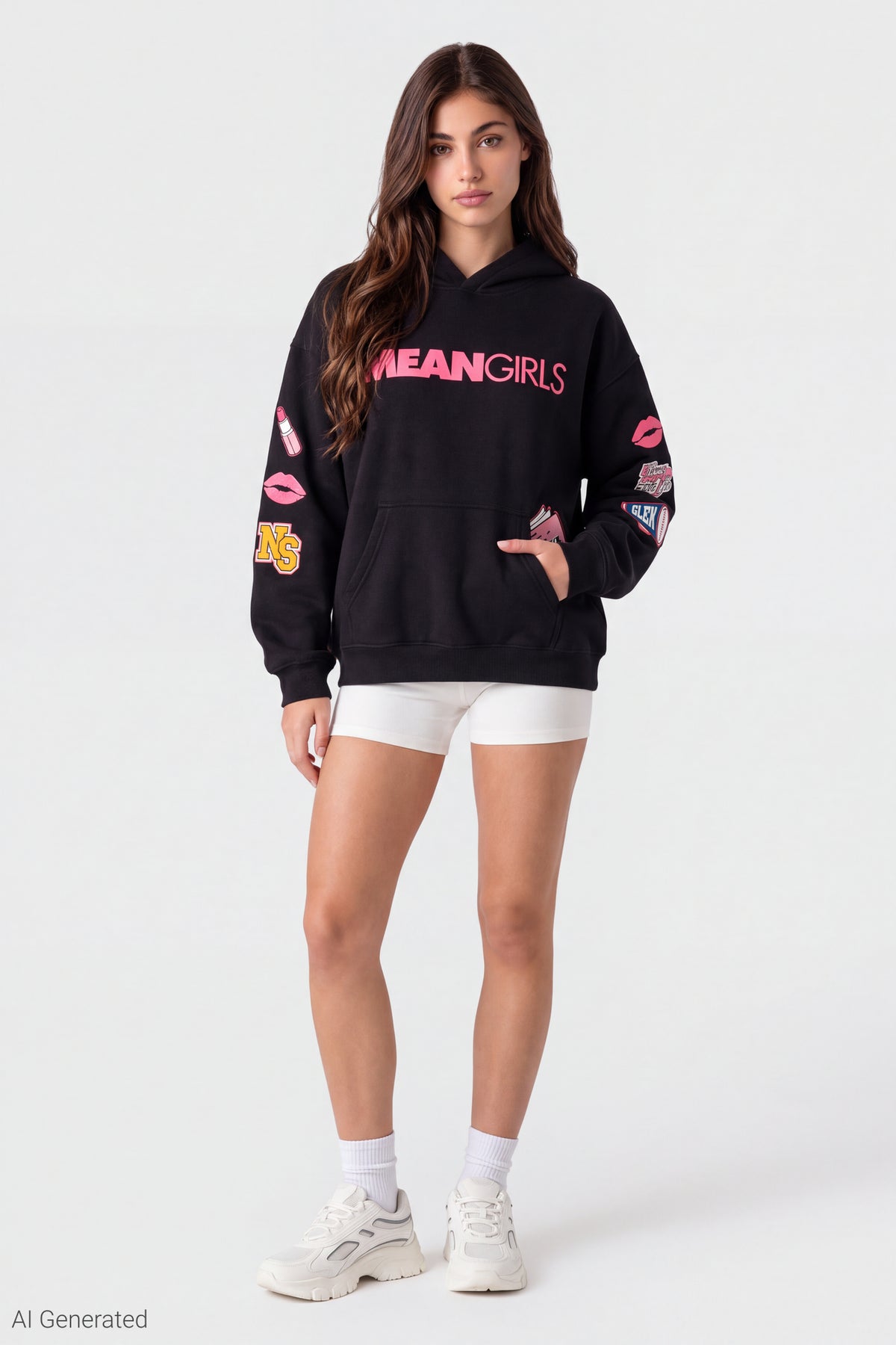 Alt View 3. Mean Girls Fleece Hoodie - Black