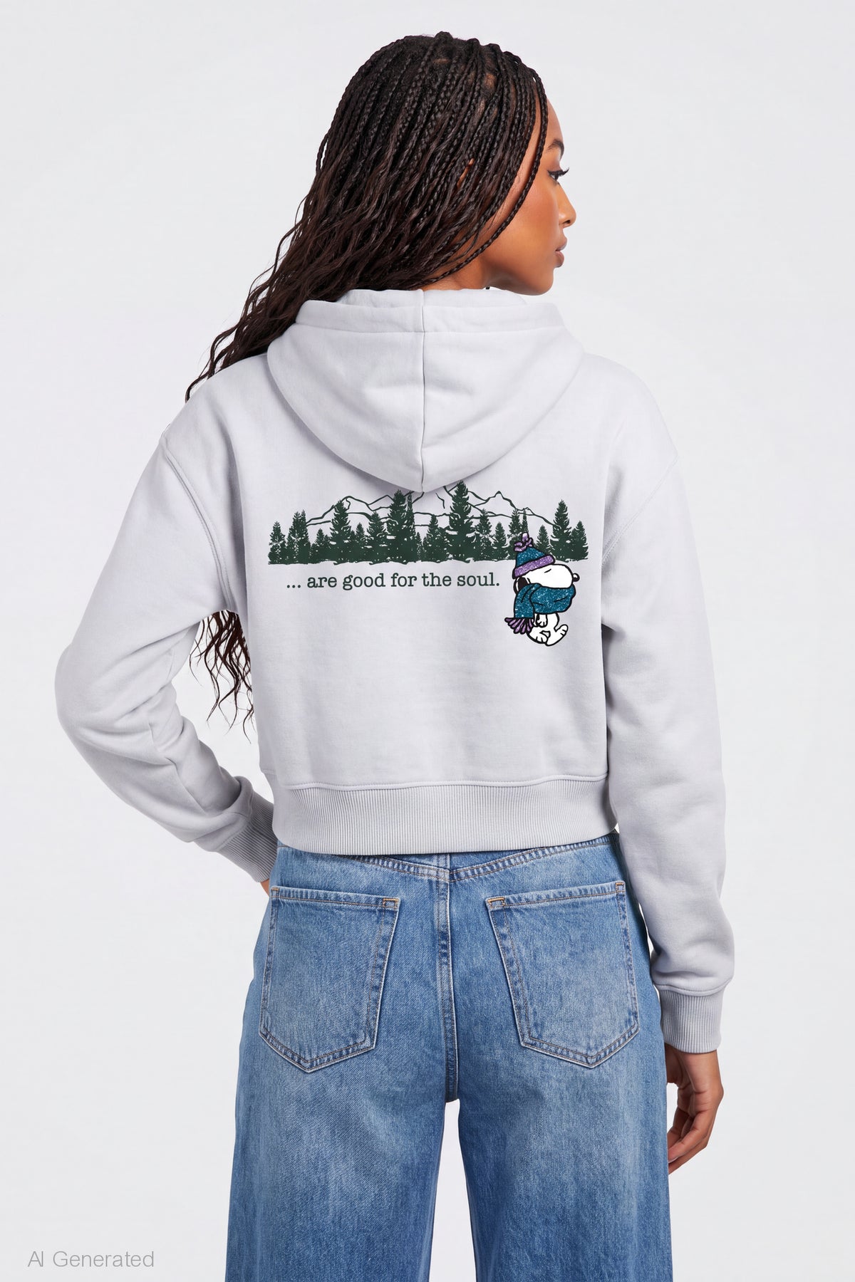 Peanuts Snoopy Zip Hoodie - Light Blue