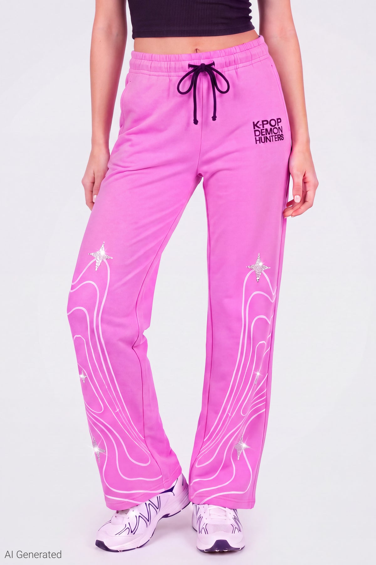 Alt View 3. KPop Demon Hunters Fleece Sweatpant - Mauve