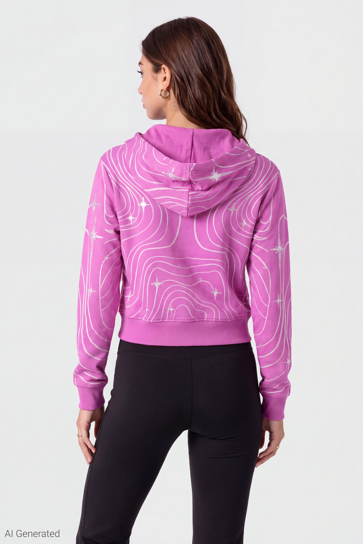 Alt View 2. KPop Demon Hunters Fleece Zip Hoodie - Mauve