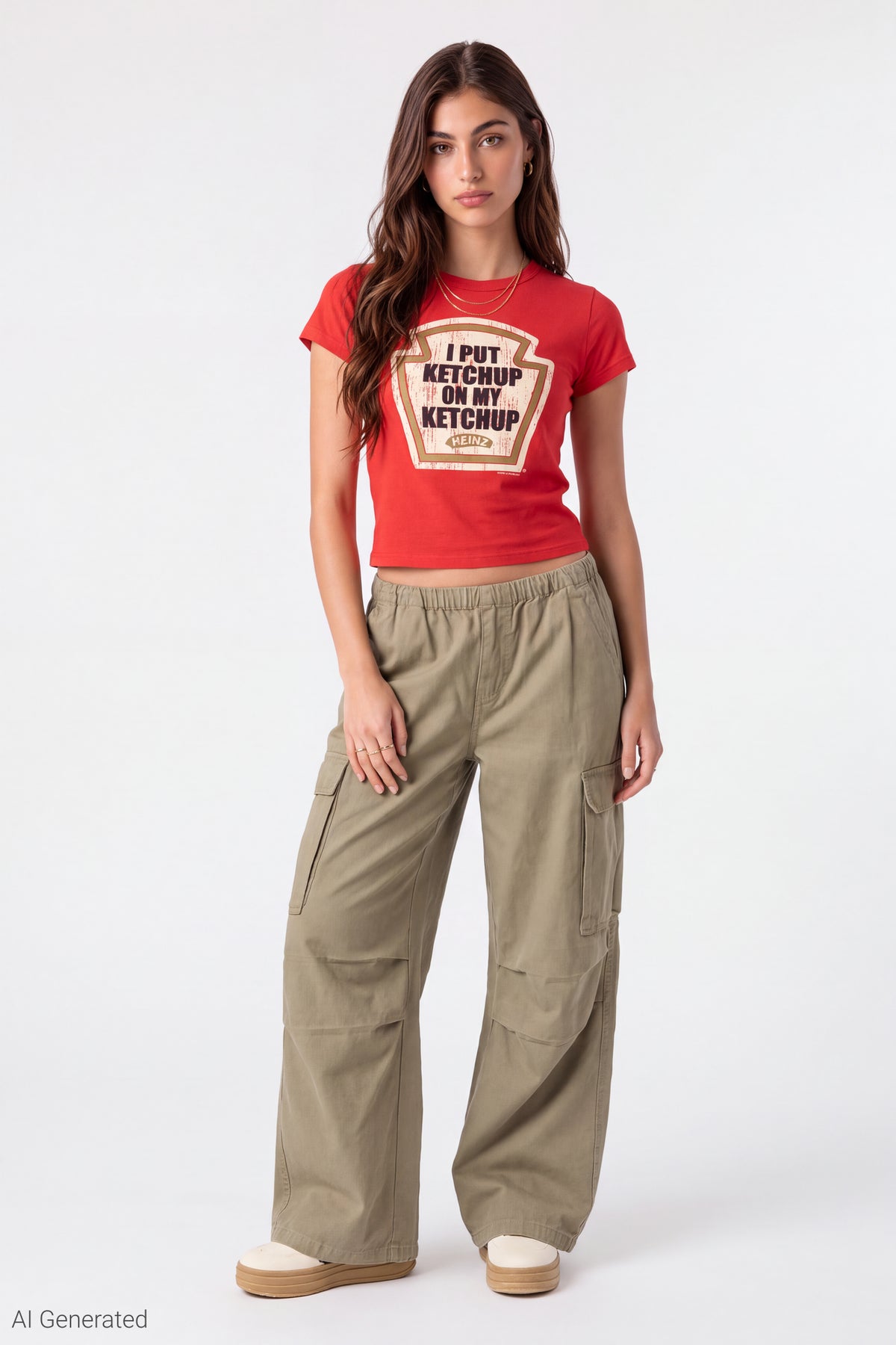 Alt View 3. Ketchup Graphic T-Shirt - Red