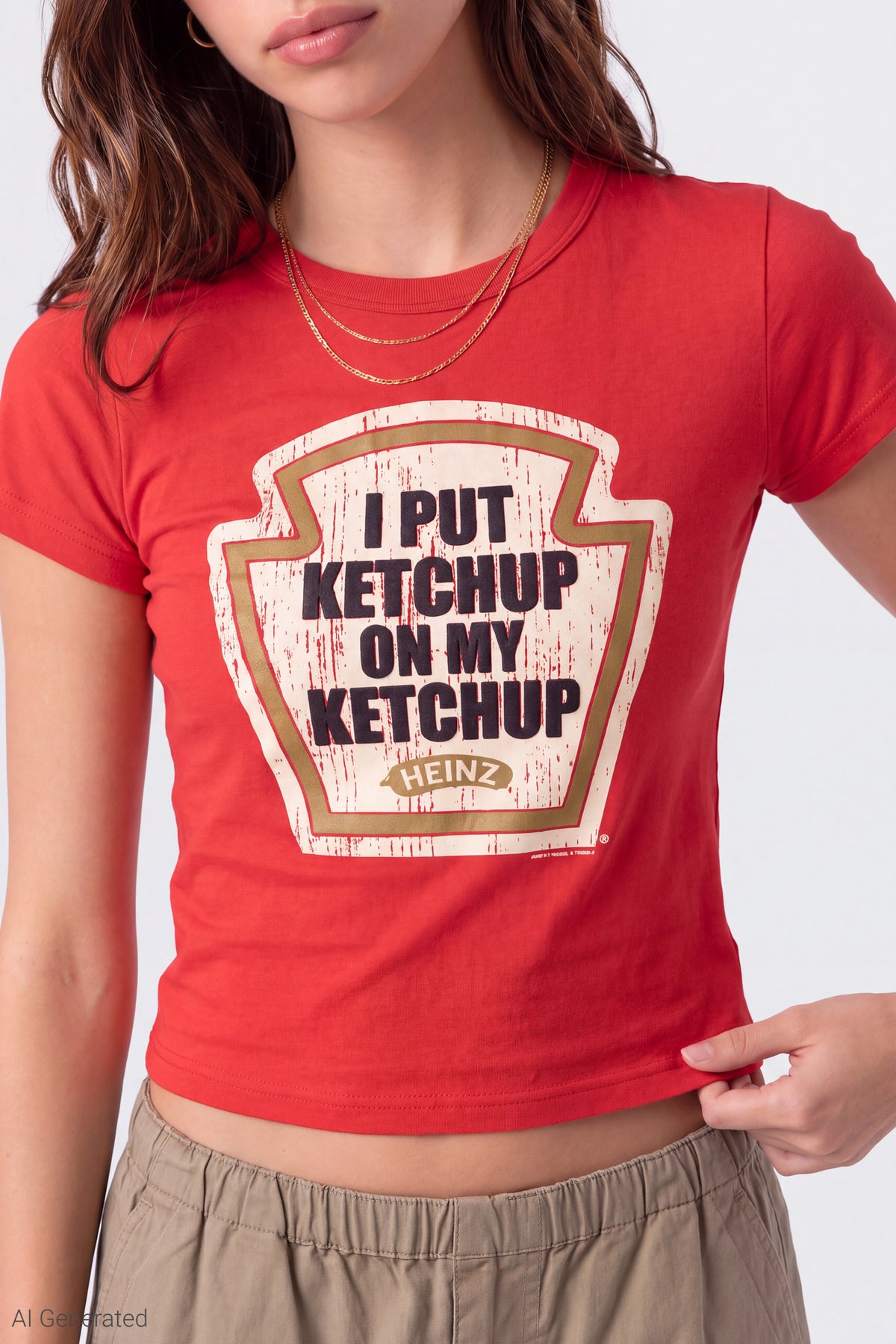Alt View 4. Ketchup Graphic T-Shirt - Red