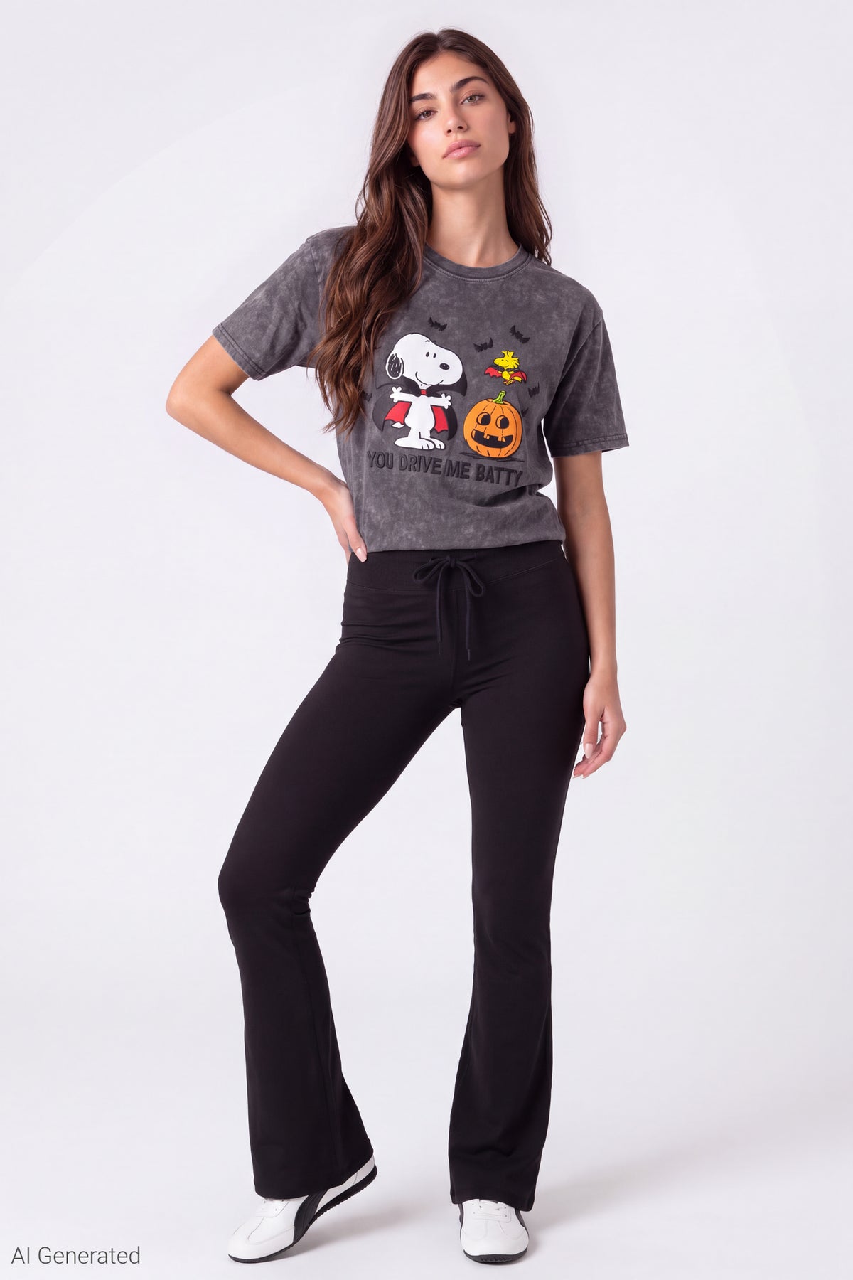Alt View 2. Peanuts Snoopy Halloween Graphic T-Shirt - Charcoal