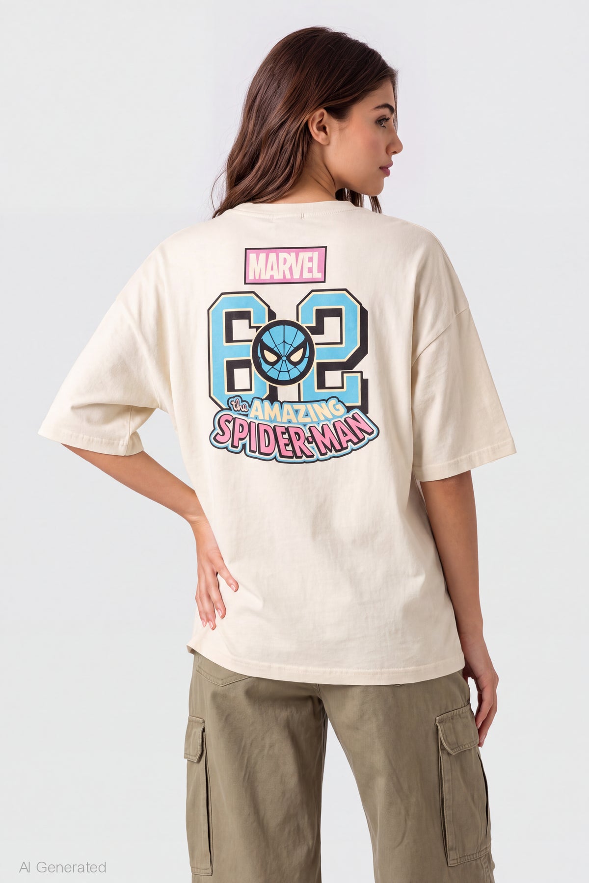 Alt View 2. Spider-Man Graphic T-Shirt - Cream