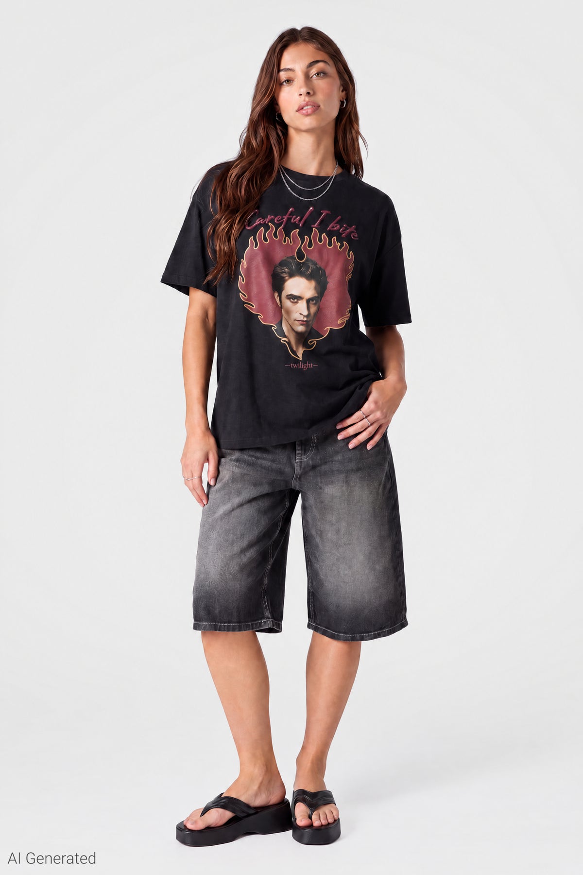 Alt View 3. Twilight Edward Cullen Graphic T-Shirt - Black