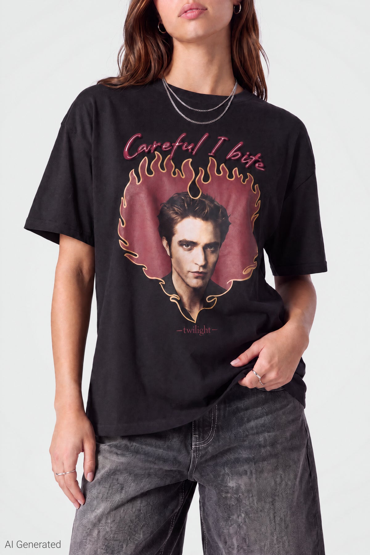 Alt View 4. Twilight Edward Cullen Graphic T-Shirt - Black