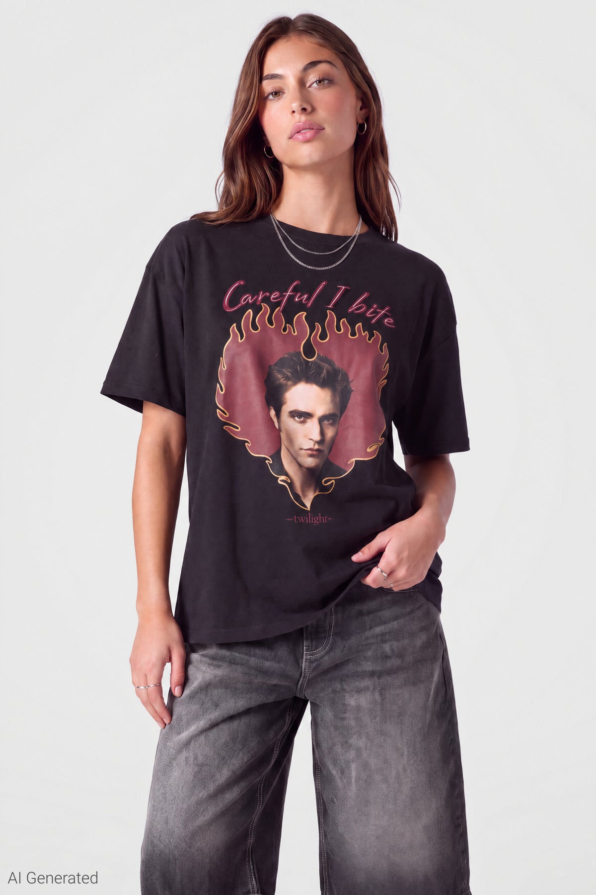 Twilight Edward Cullen Graphic T-Shirt - Black