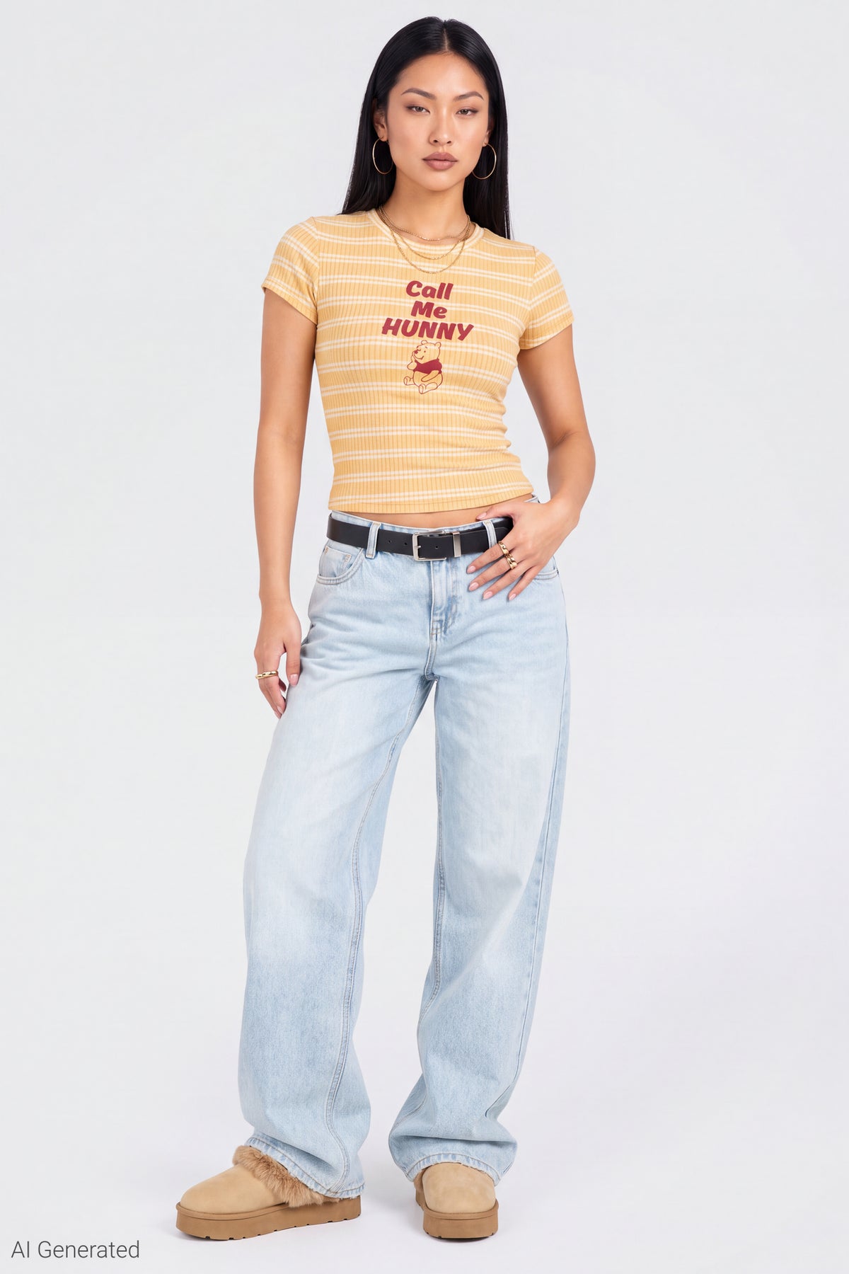 Alt View 3. Winnie the Pooh Graphic Baby Tee - Yellow