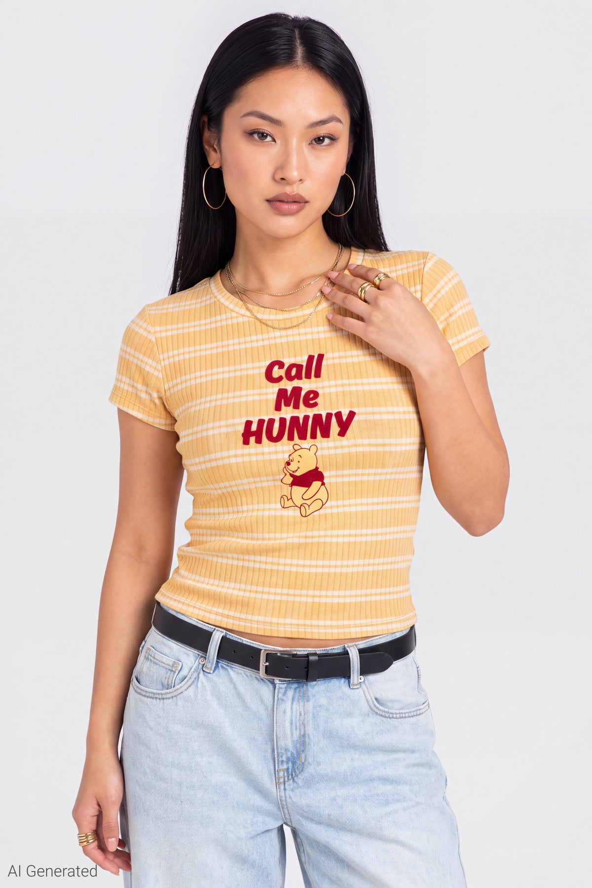 Winnie the Pooh Graphic Baby Tee - Yellow