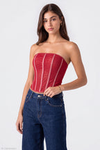 Mesh Strapless Corset