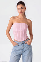 Mesh Strapless Corset
