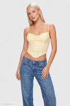 Mesh Lace Corset Tank