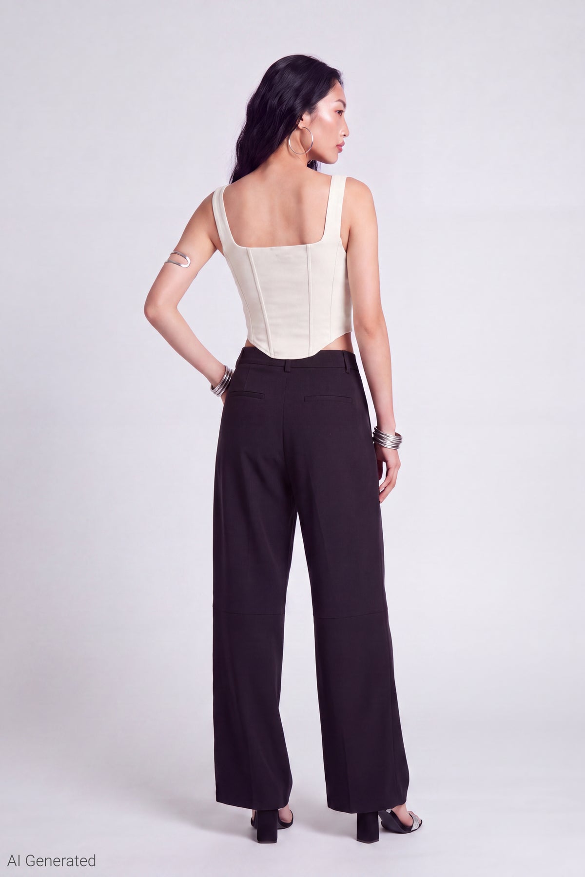 Alt View 3. Corset Tank - White