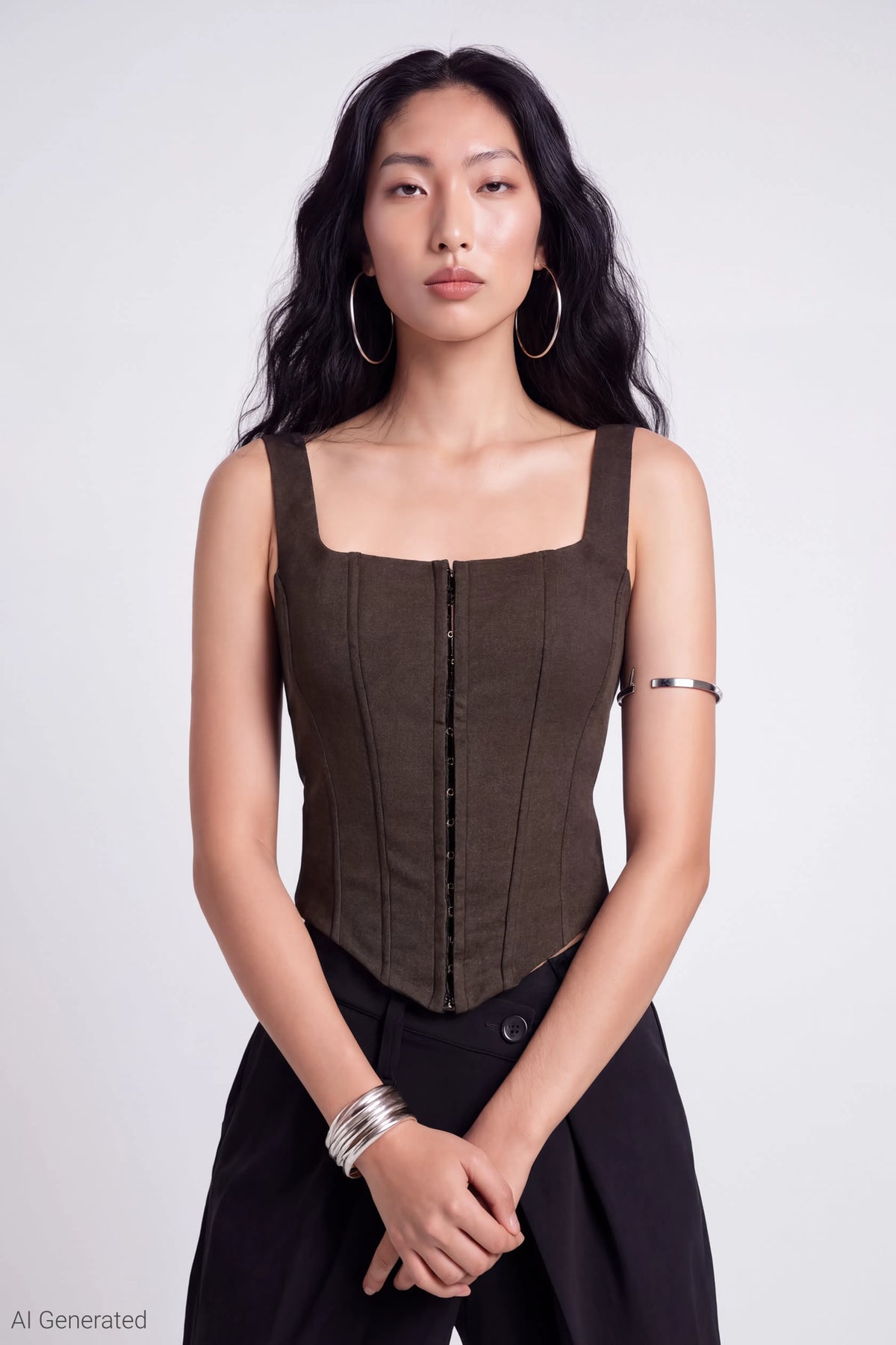 Corset Tank - Brown