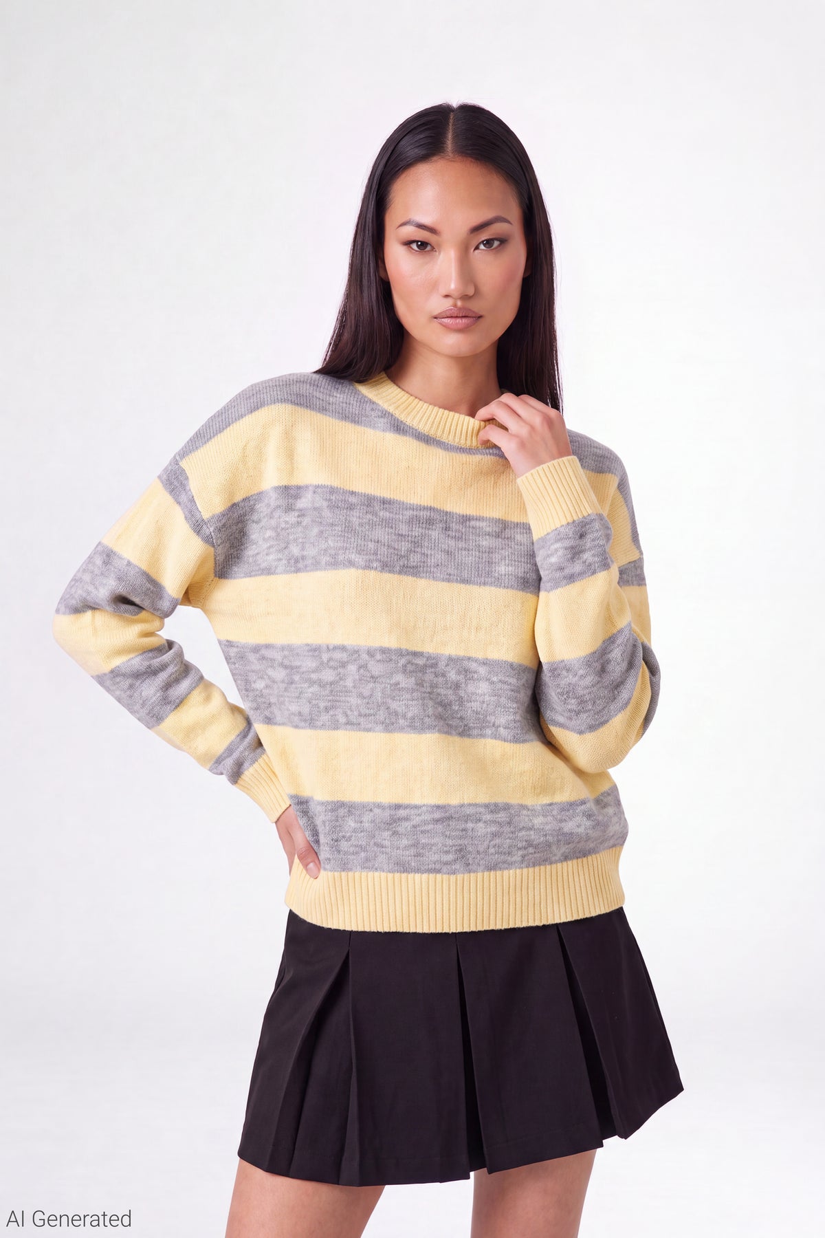 Striped Sweater - Yellow