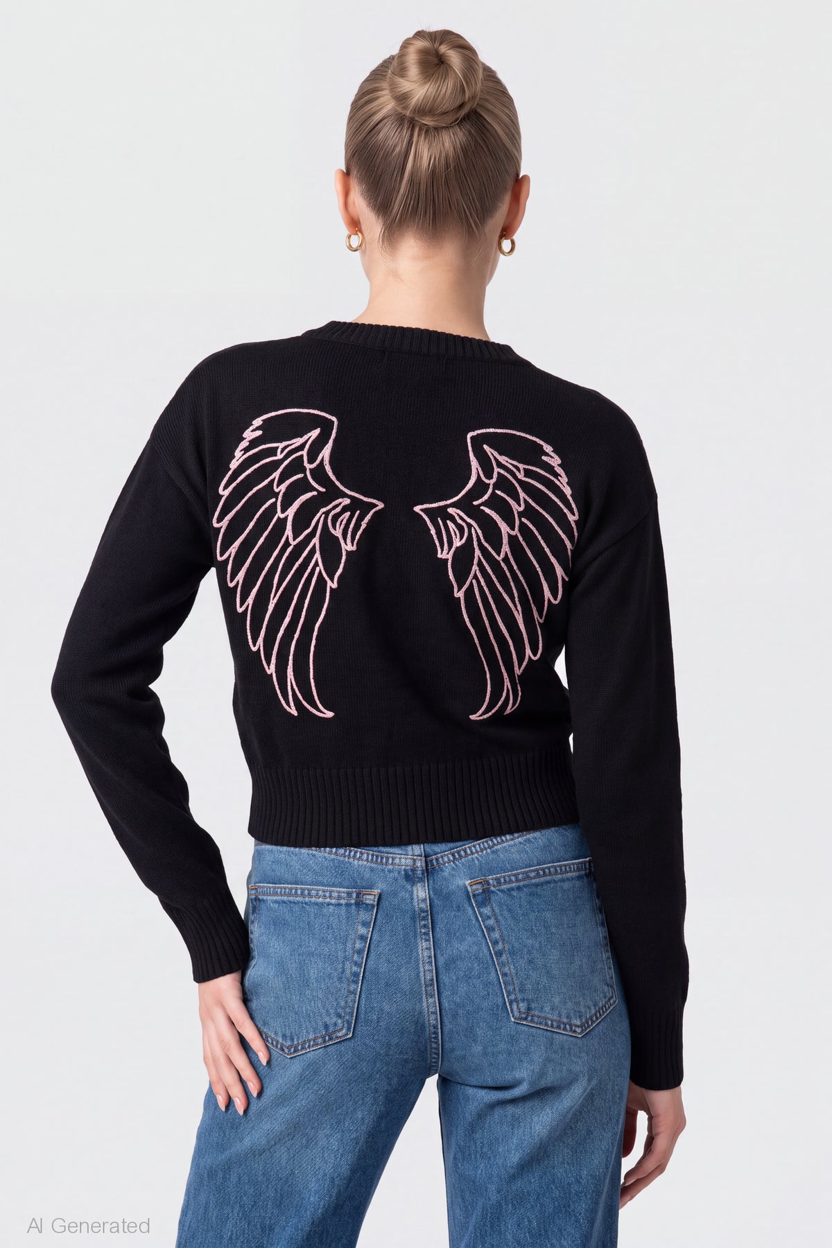 Graphic Sweater - Black