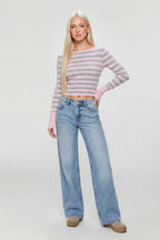Boat Neck Long Sleeve Sweater