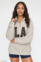 Fleece Graphic Quarter Zip Sweatshirt