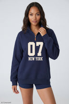 Fleece Graphic Quarter Zip Sweatshirt