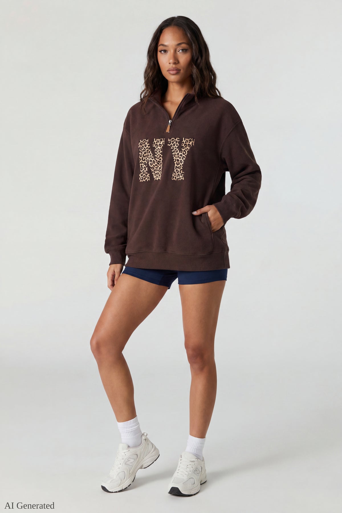Alt View 2. Fleece Graphic Quarter Zip Sweatshirt - Burgundy