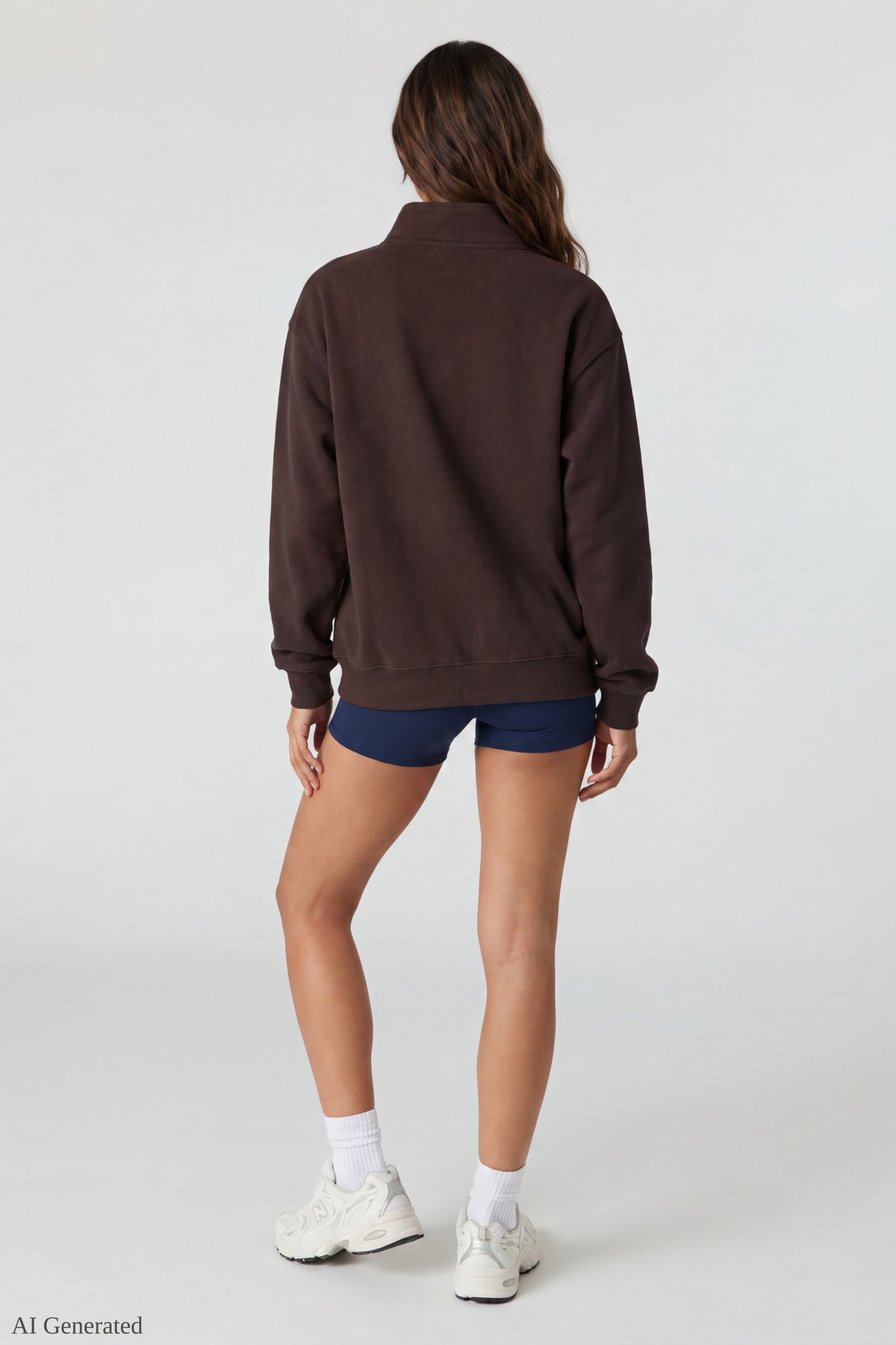Alt View 3. Fleece Graphic Quarter Zip Sweatshirt - Burgundy