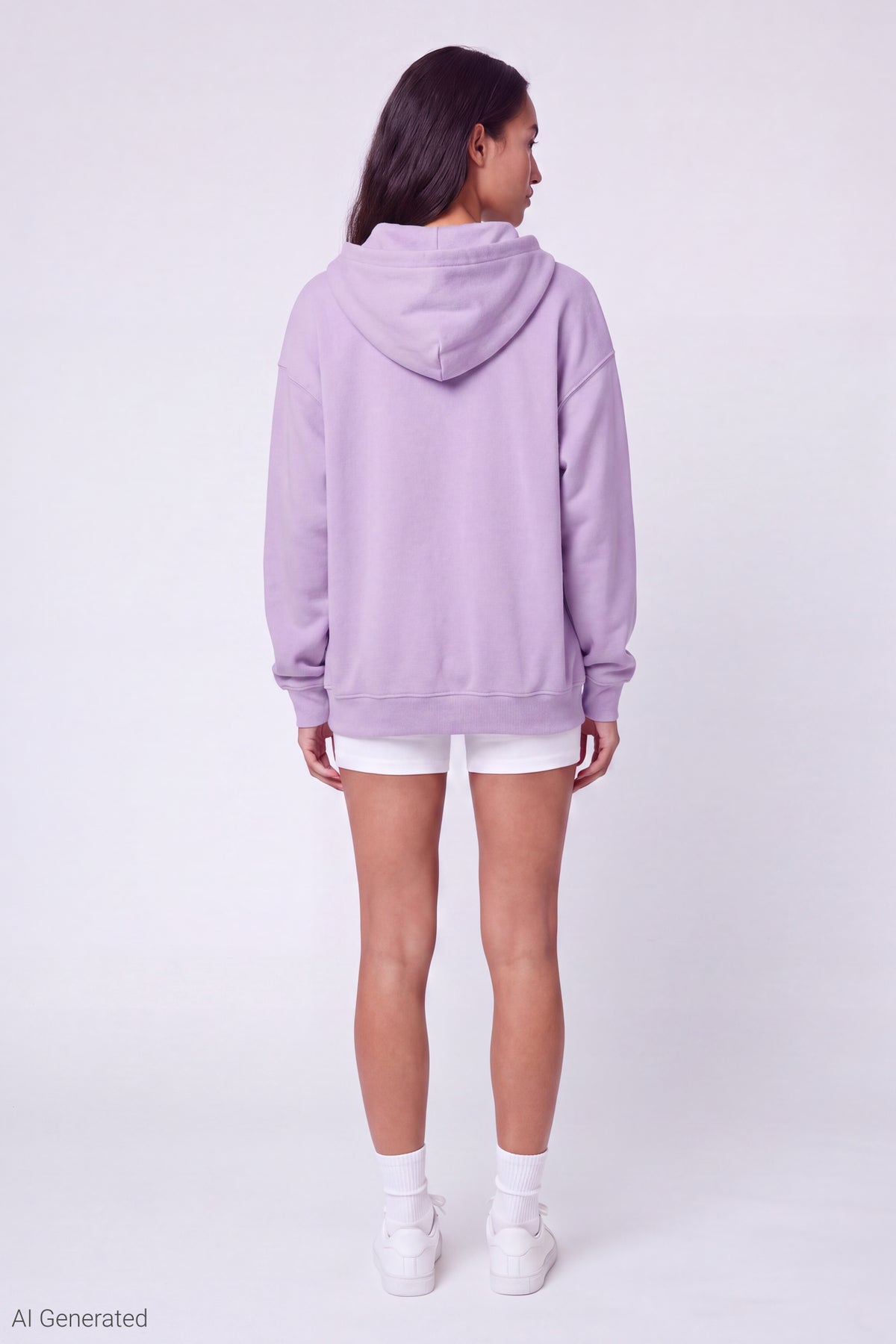 Alt View 3. Fleece Zip Hoodie - Purple