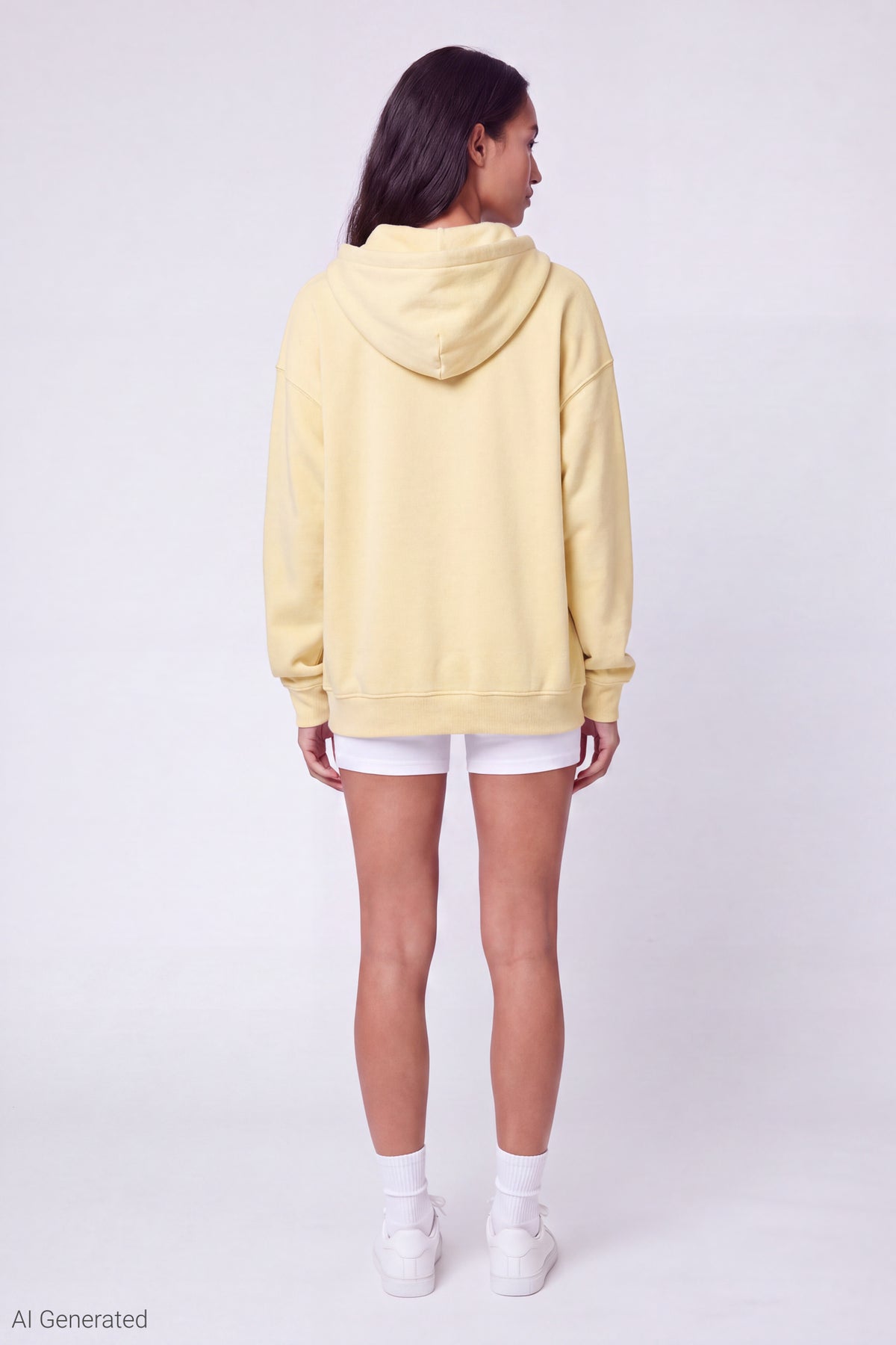 Alt View 3. Fleece Zip Hoodie - Yellow