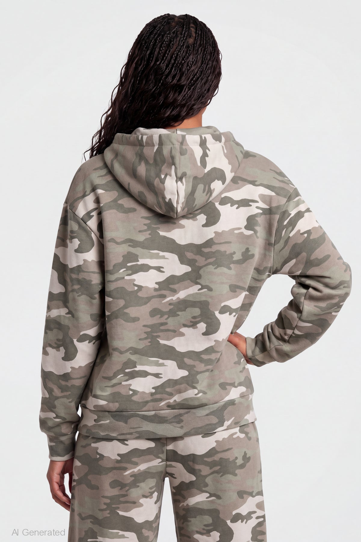 Alt View 2. Graphic Zip Hoodie - Camouflage