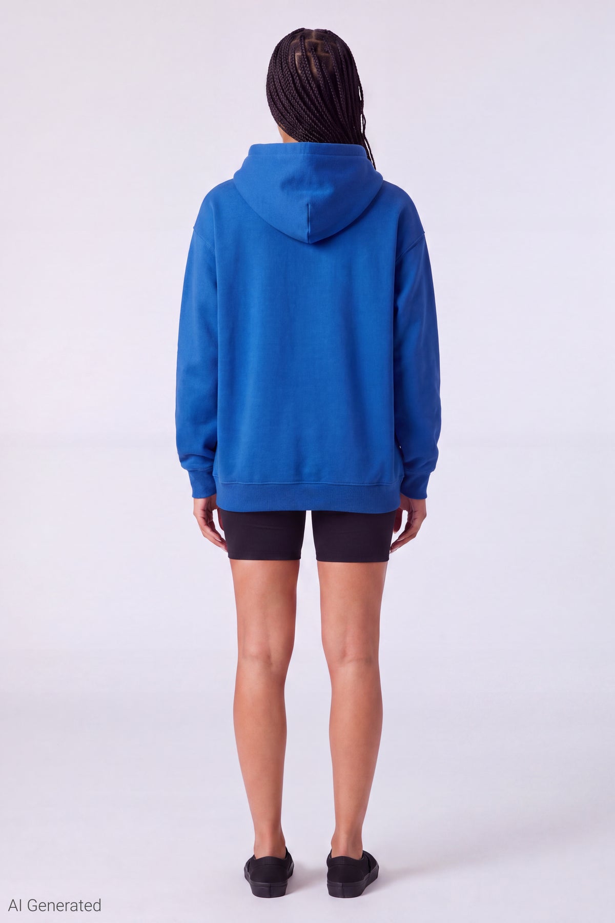Alt View 3. Fleece Oversized Hoodie - Royal Blue