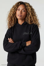 Fleece Rhinestone Hoodie